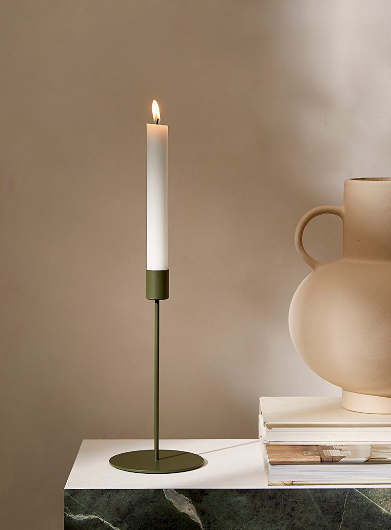 Simons Maison: Le petit chandelier minimaliste Kaki - Sauge - Olive