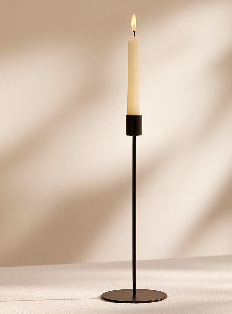 Simons Maison Black Large minimalist black candle holder