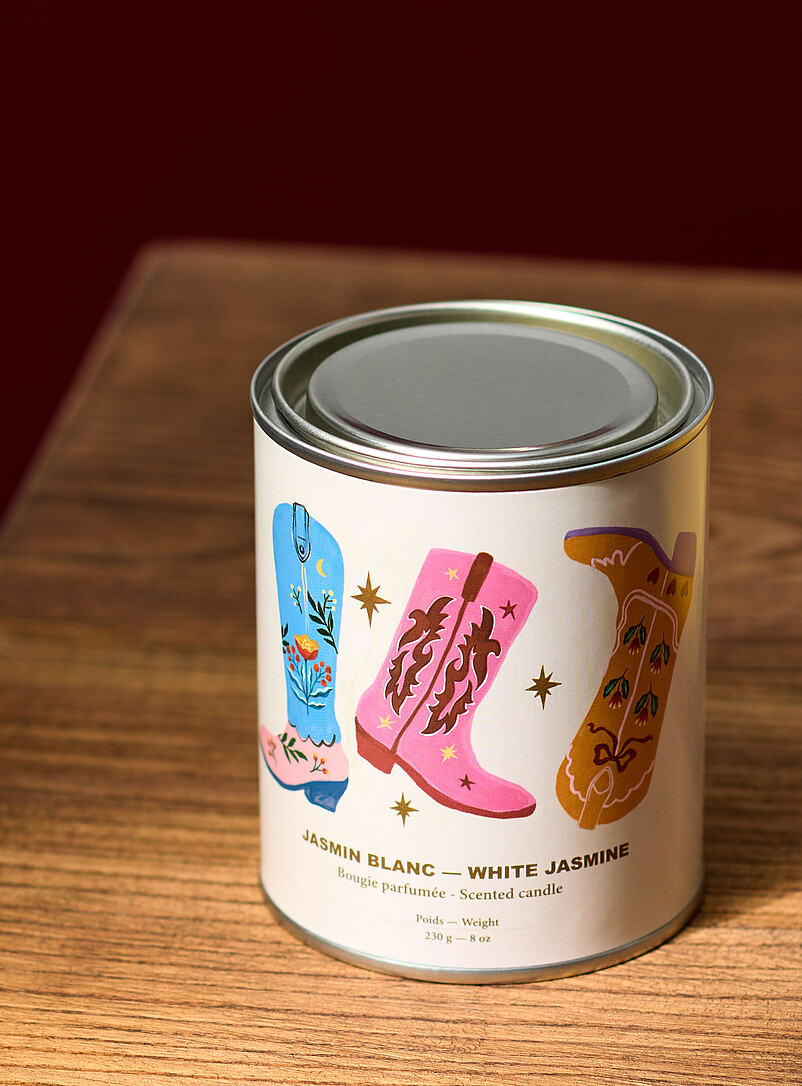 Simons Maison: La bougie parfum&eacute;e minipot de peinture Voir nos fragrances offertes Jasmin blanc