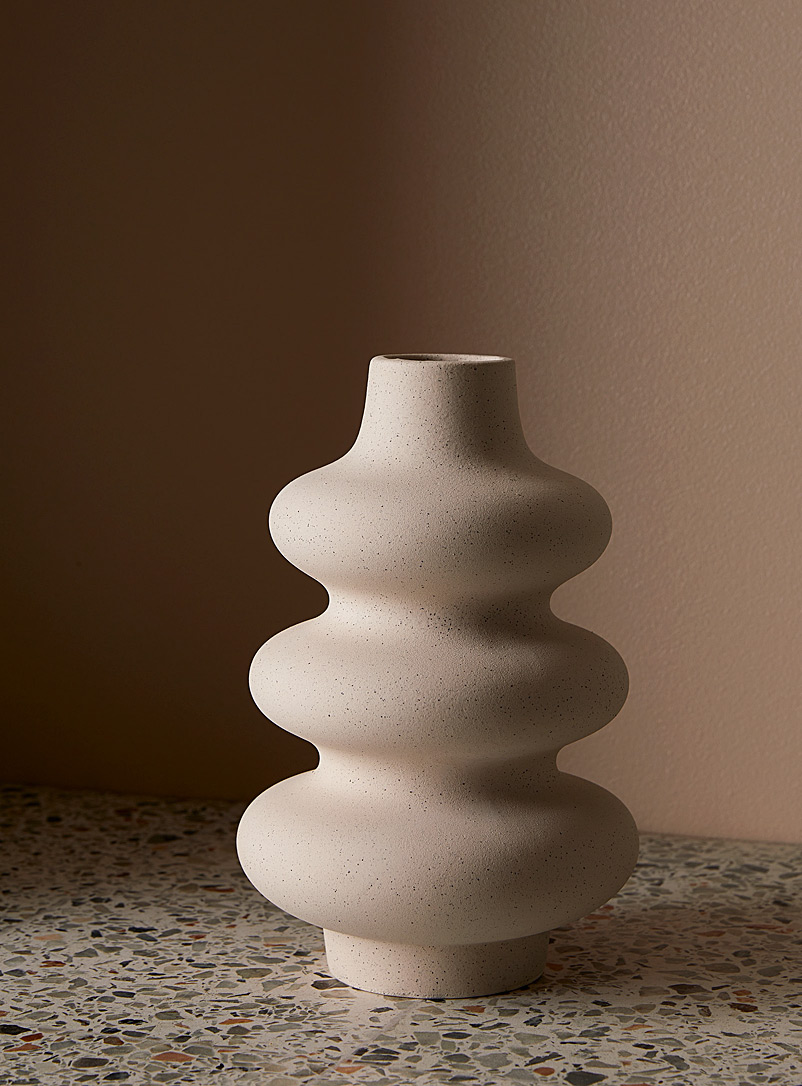 Simons Maison Tan Retro curves vase