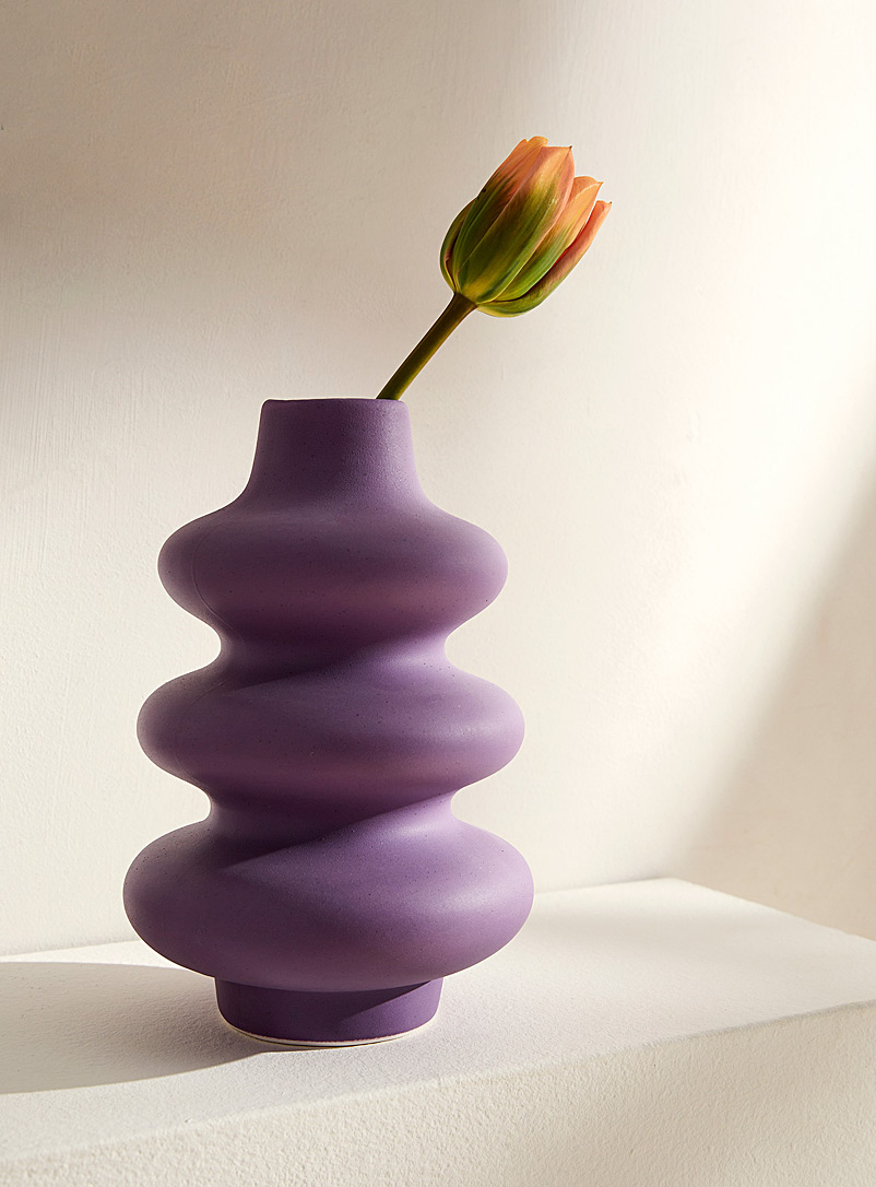 Simons Maison Purple Retro curves vase