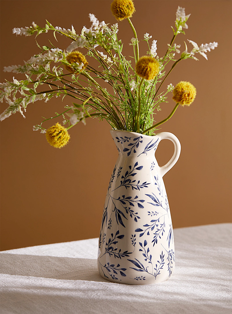 Simons Maison: Le vase jarre bleu et blanc Bleu à motifs