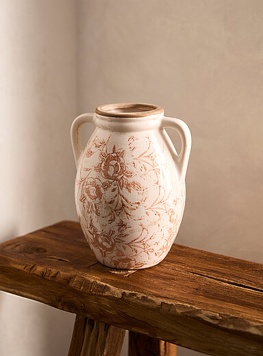 Le vase avec anses fleurs d'autrefois