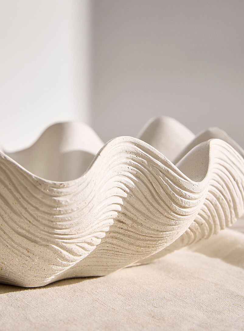 Textured waves rounded tray | Simons Maison | | Simons