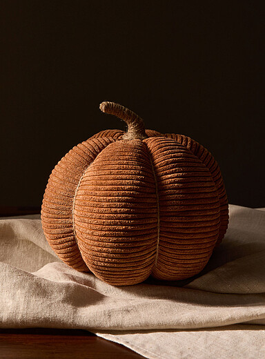 La citrouille rainur&eacute;e tricot chenille <b>Collection d'Halloween</b>