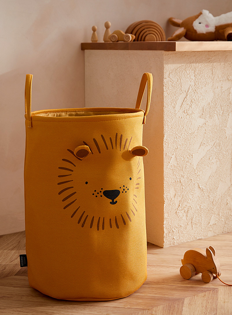 Simons Maison Orange Brave lion children's laundry basket
