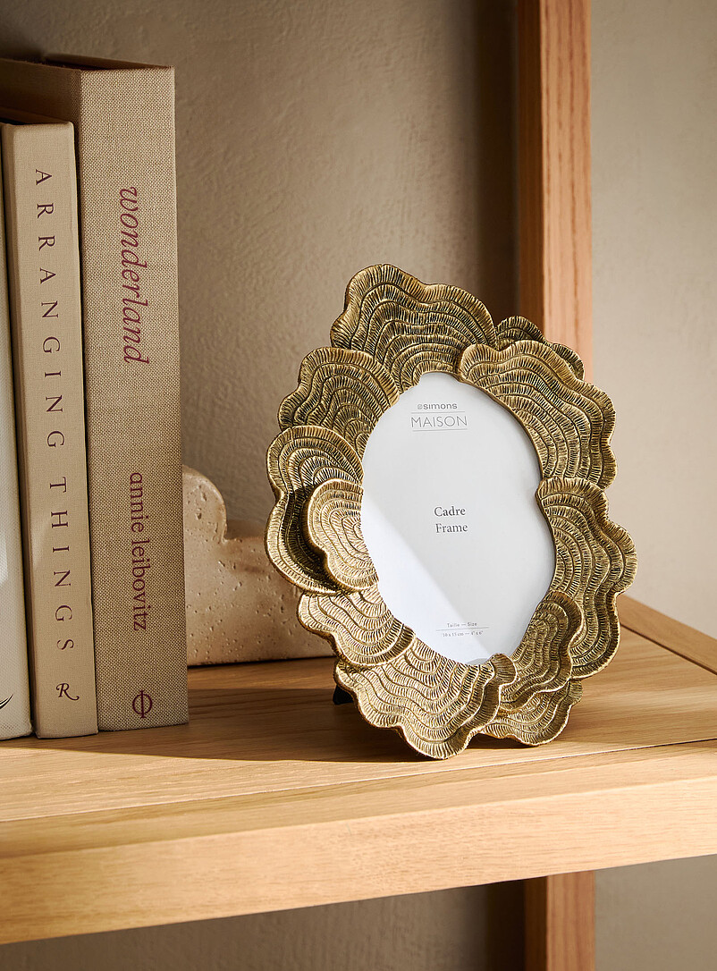 Resin seashells oval frame product image (primary)