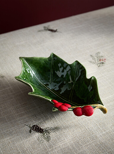 Le bol feuille de gui <b>Collection de No&euml;l</b>