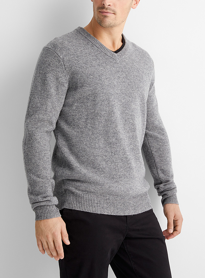 v neck sweater with t shirt