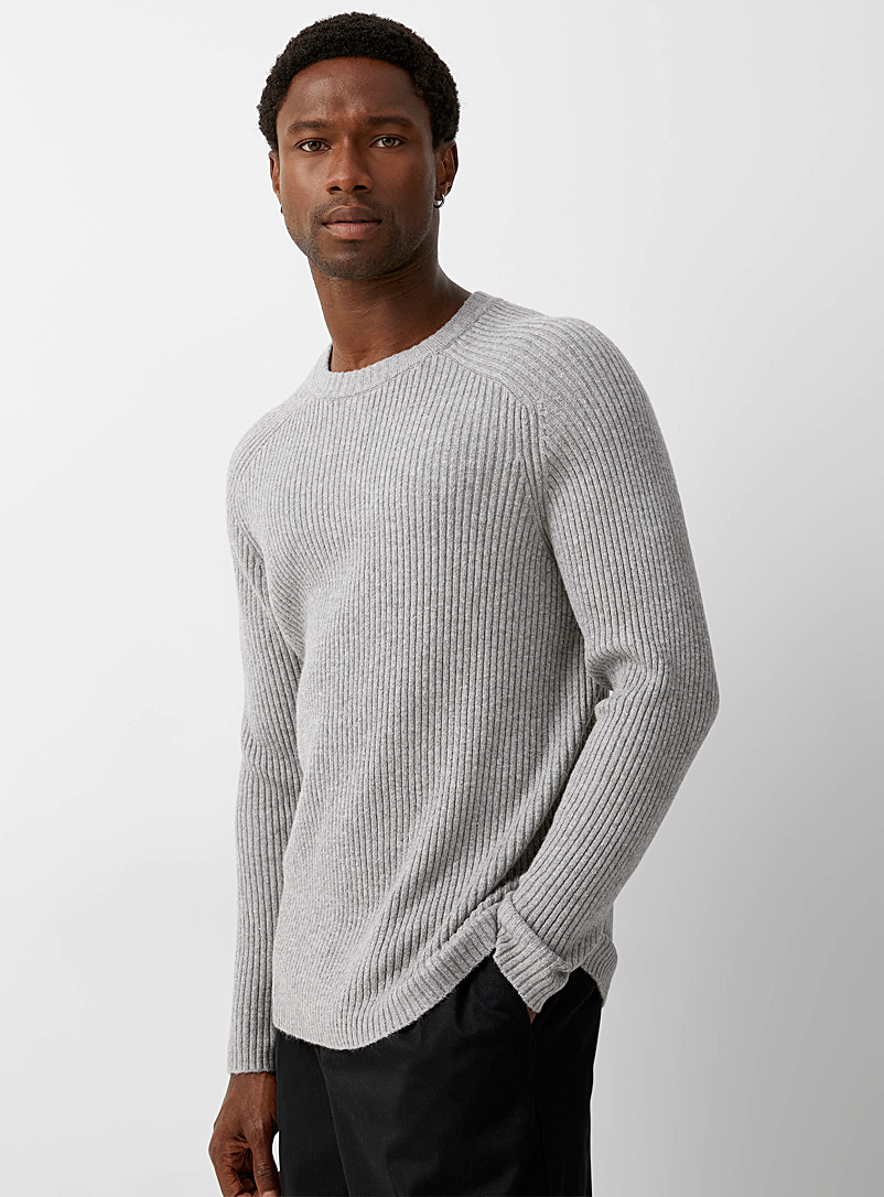 Le 31 Oxford Soft ribbed sweater for men