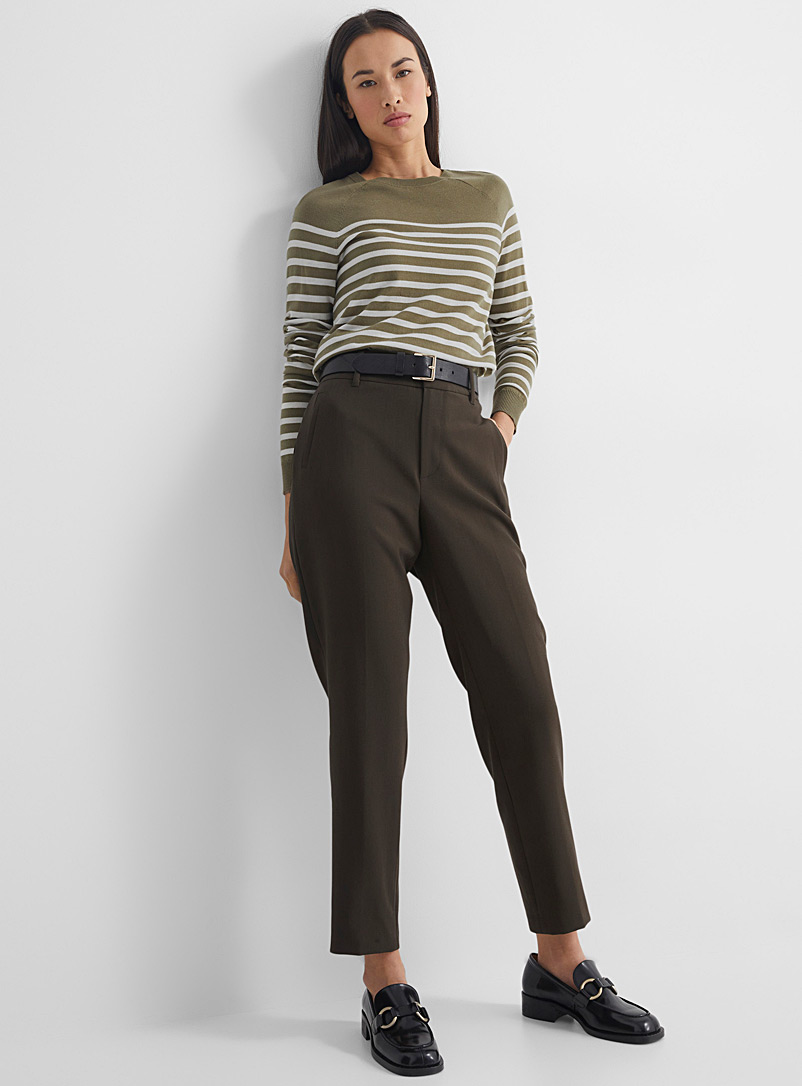 Contemporaine Green Lightweight sailor stripes sweater for women