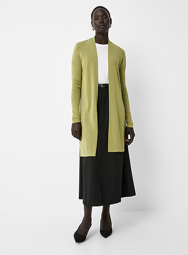Elongated open cardigan