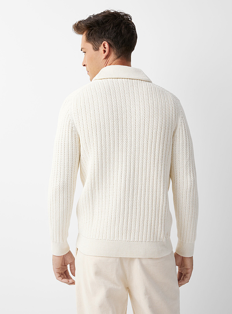 Le 31: Le cardigan col ch&acirc;le coton SUPIMA<sup>MD</sup> Marine pour homme