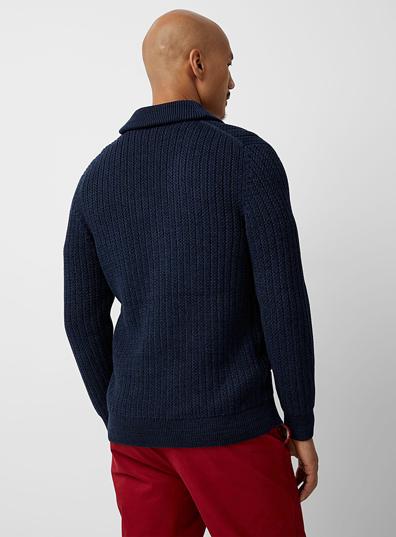 Le 31: Le cardigan col ch&acirc;le coton SUPIMA<sup>MD</sup> Marine pour homme