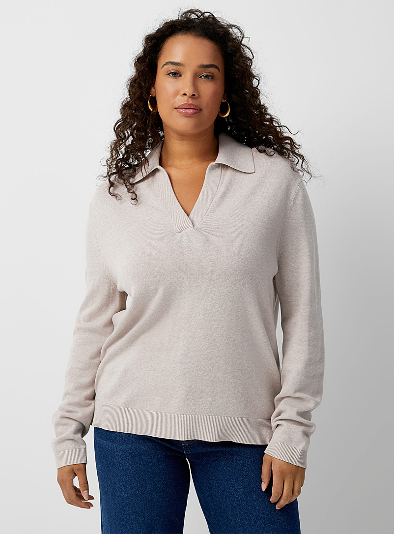 Touch of silk Johnny collar sweater | Contemporaine | Shop Women's ...