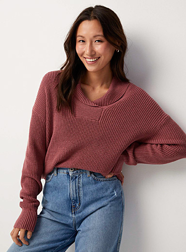 Twisted cabling raglan sweater | Contemporaine | Shop Women's