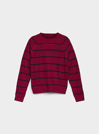 Boxy-fit waffle-knit sweater