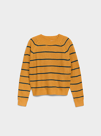 Le chandail carr&eacute; tricot gaufr&eacute;