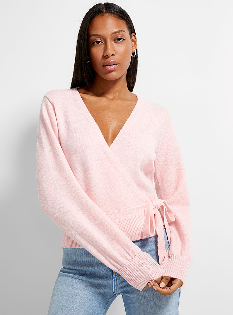 Icône Pink Crossover cardigan for women