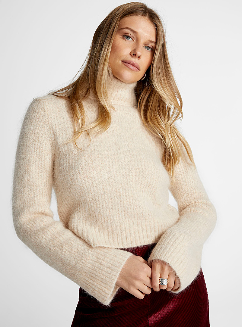 Icône Sand Alpaca wool turtleneck sweater for women
