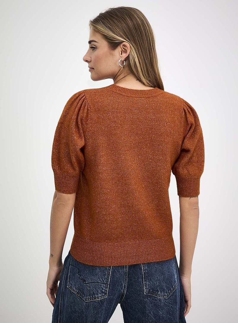 Ic&ocirc;ne Assorted Short puff-sleeve sweater for women