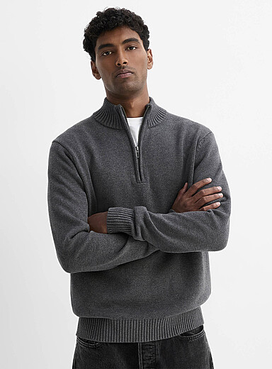 Le chandail col zipp&eacute; minimaliste