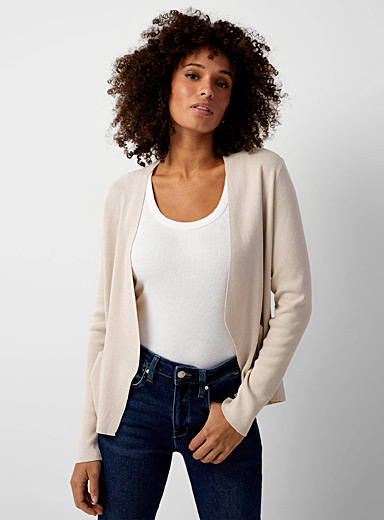 Cardigan Long Femme Manches Longue Cardigan Tricoté Couleur Unie Cardigan Long Femme Manches Longue Cardigan Tricoté Couleur Unie