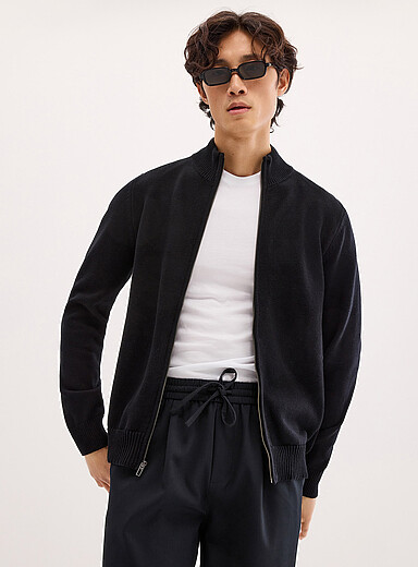 Le cardigan zipp&eacute; coton retransform&eacute;