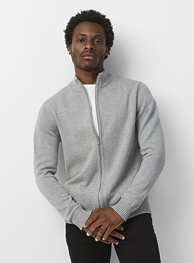 Le cardigan zipp&eacute; coton retransform&eacute;
