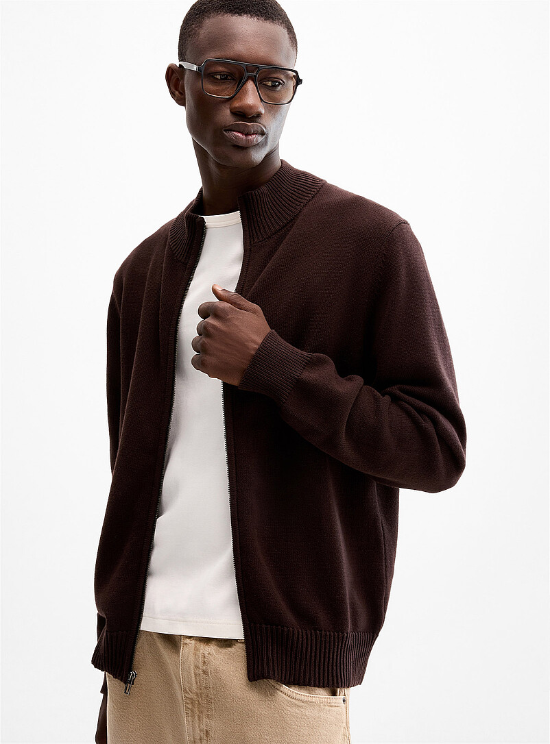 Reprocessed-cotton zipped cardigan | Le 31 | Shop Men's Shawl
