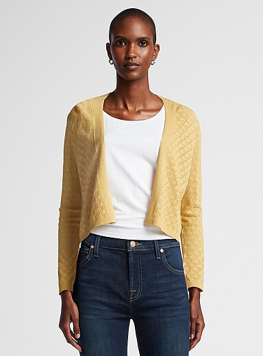 Shownicer Gilet Femme Cardigan Léger Avec Boutons - Col Rond Manches Longues - Veste Tricot Polyester Pour Automne