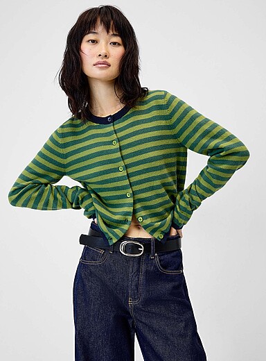 Le cardigan multirayure