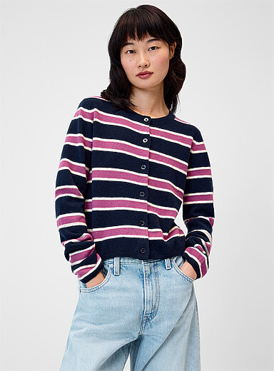 Multi-striped cardigan