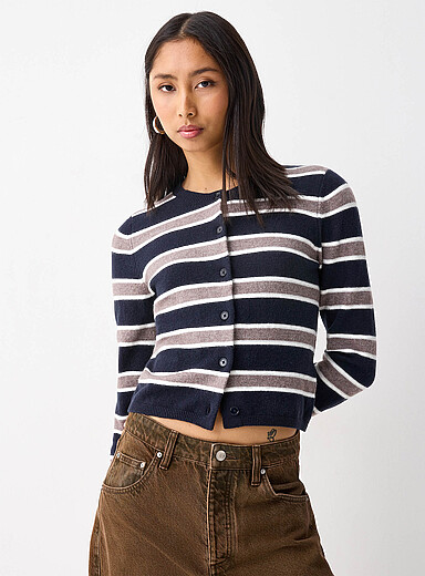 Le cardigan multirayure