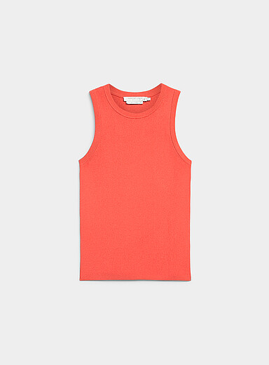 Structured fine knit sweater vest