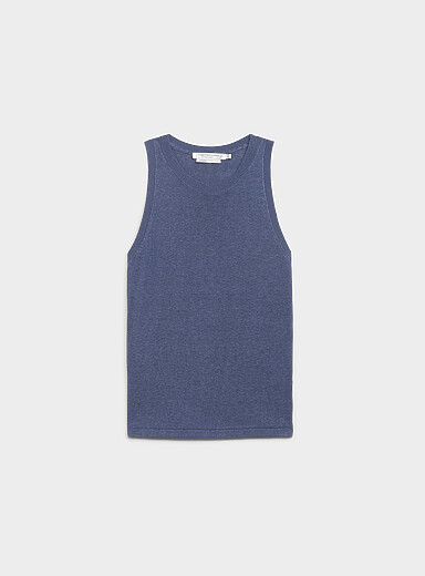 Casual linen-blend sweater vest