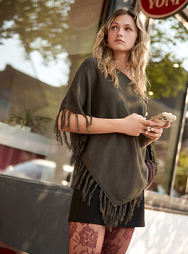 Fringed poncho