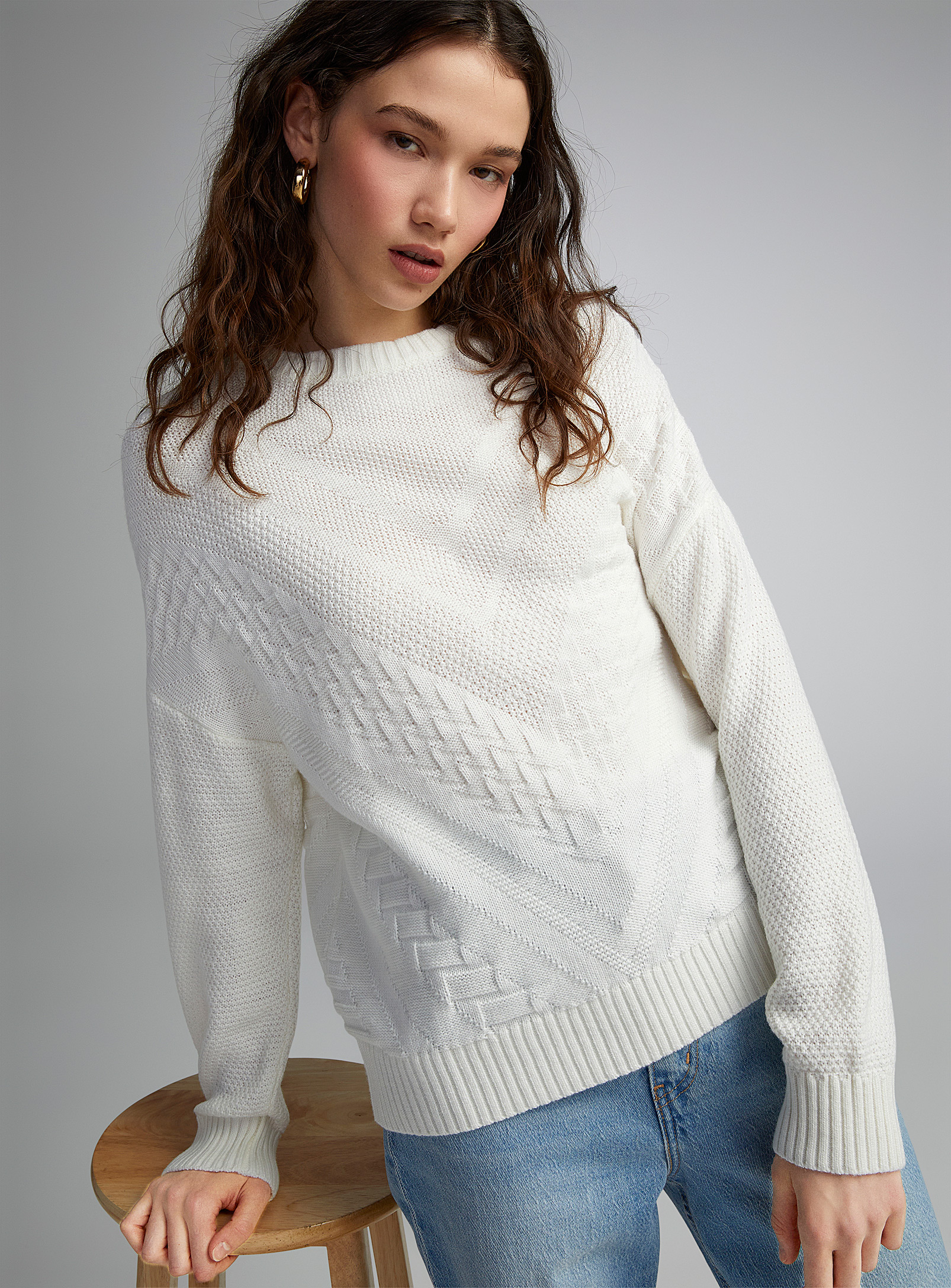 Twik - Women's Wide herringbone sweater
