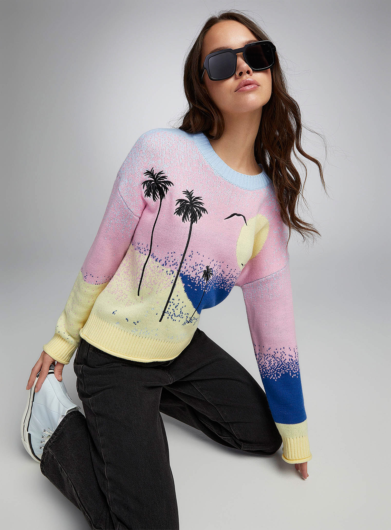 Twik Exotic Landscape Sweater In Assorted