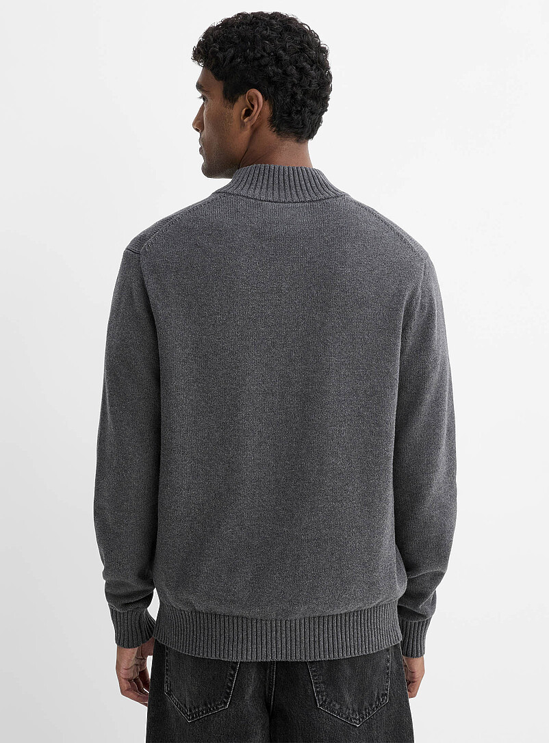 Minimalist zip-neck sweater product image 2