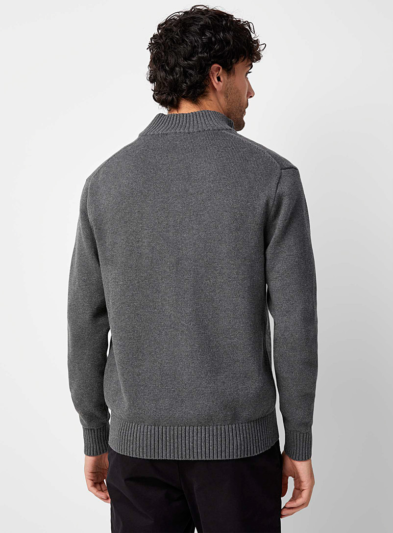 Minimalist zip-neck sweater product image 3
