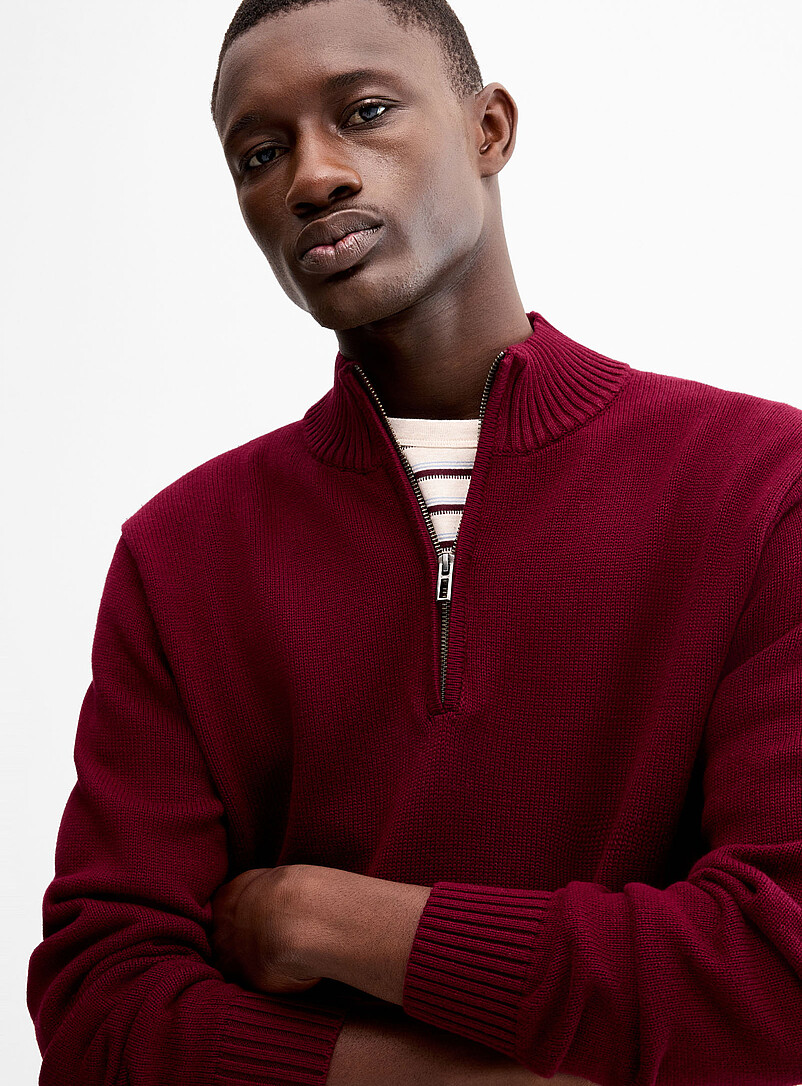 Minimalist Zip-Neck Sweater