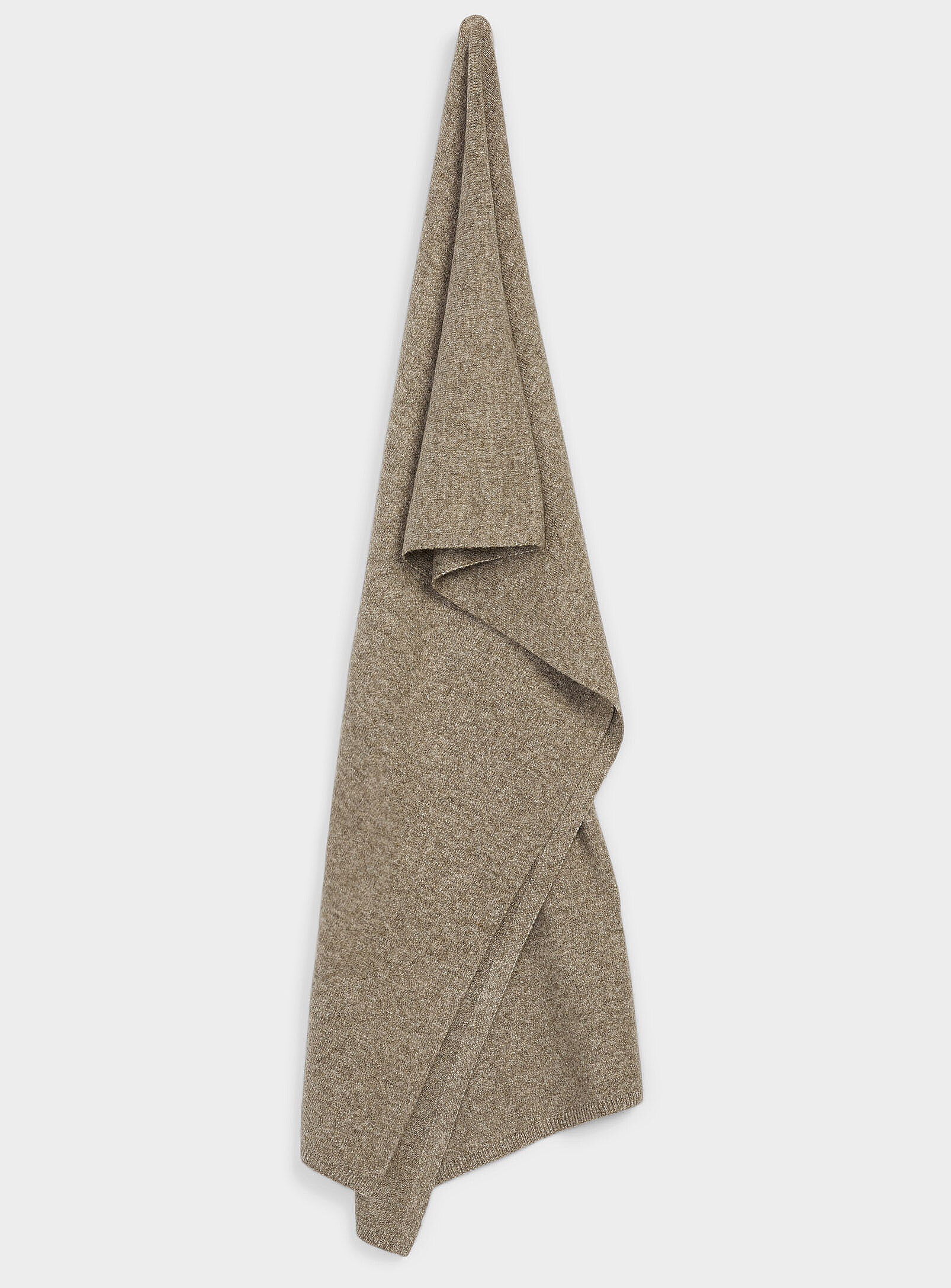 Simon's Solid Recycled Polyester Scarf In Taupe