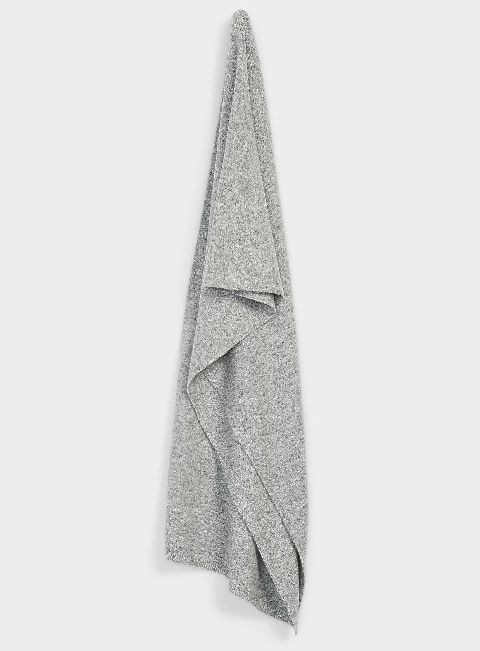 Simon's Solid Recycled Polyester Scarf In Gray