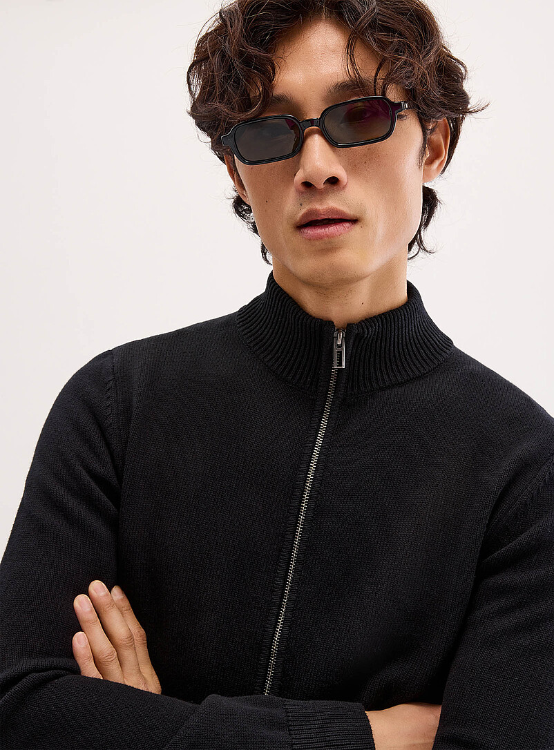 Reprocessed-cotton zipped cardigan product image 2