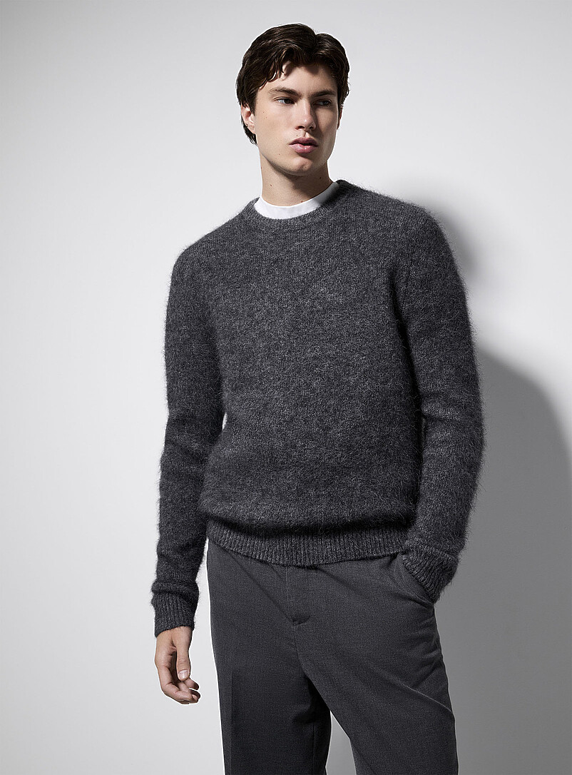 Fuzzy Alpaca Wool Knit Sweater