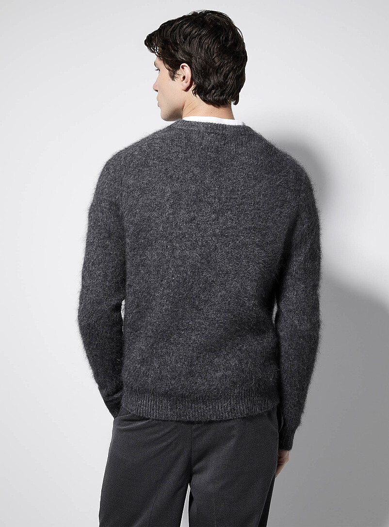 Fuzzy alpaca wool knit sweater product image 3