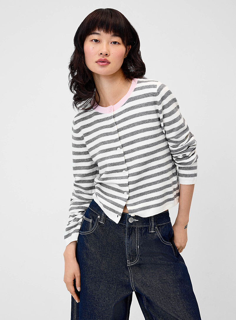 Multi-striped cardigan product image (primary)