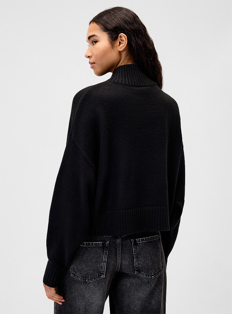 Loose mock-neck boxy-fit sweater product image 2