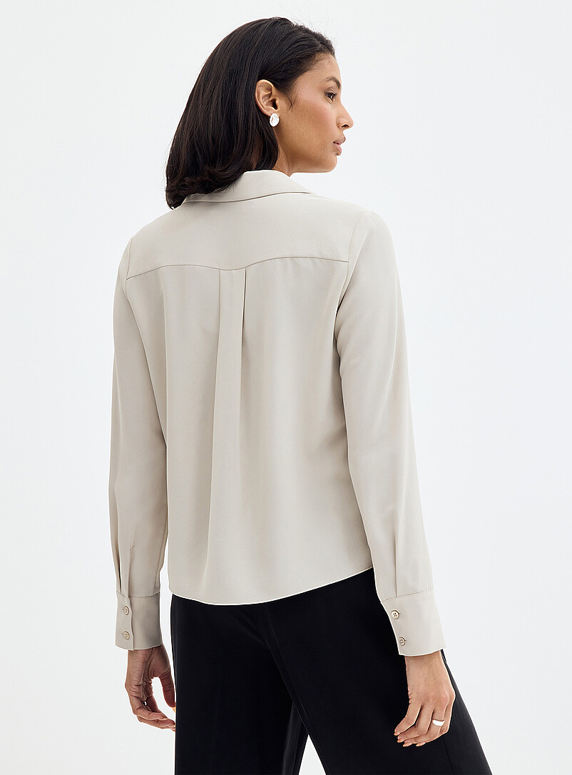 Contemporaine Grey Fluid notched-collar shirt for women